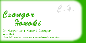 csongor homoki business card